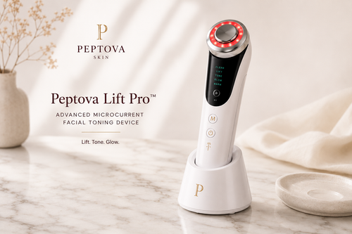 Peptova Lift Pro™ - Advanced Microcurrent Facial Toning Device - Lift. Tone. Glow.